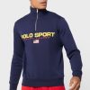 Navy Men’s Ralph Lauren Logo Half Zip Sweatshirt