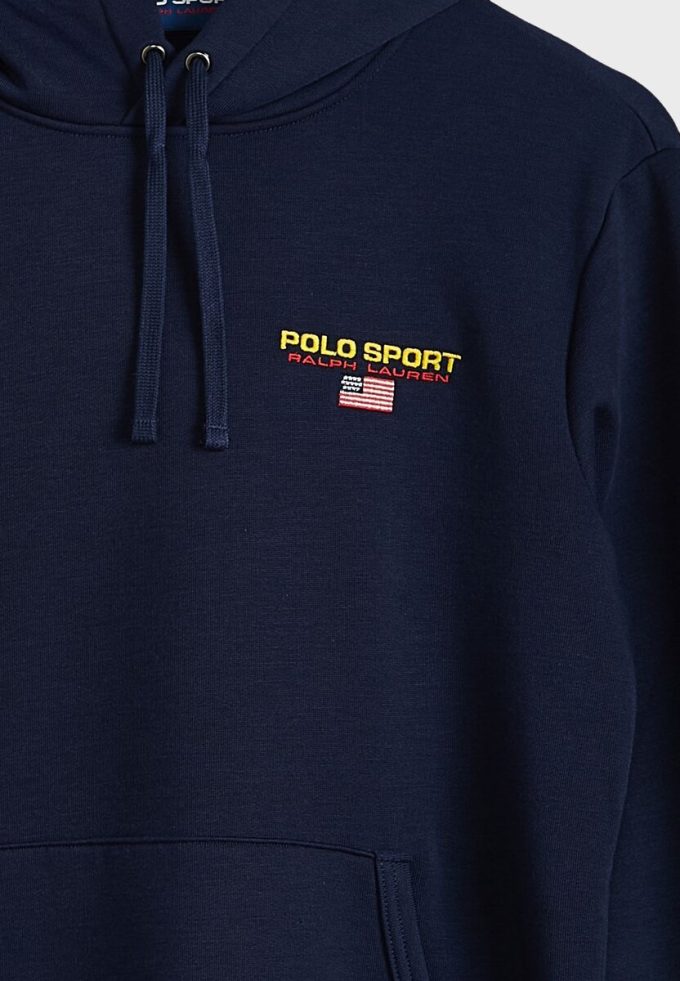 Navy Men’s Ralph Lauren Logo Sleeve Hoodie