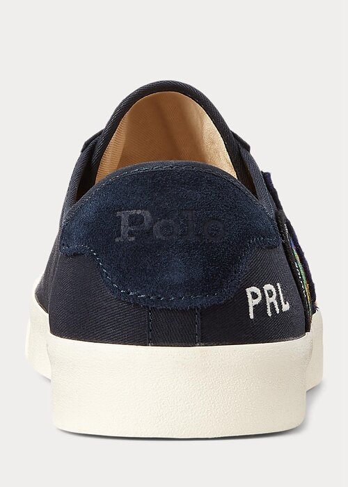 Navy Men’s Ralph Lauren Nelson Logo-Patch Twill Sneakers Navy Men’s Ralph Lauren Nelson Logo-Patch Twill Sneakers