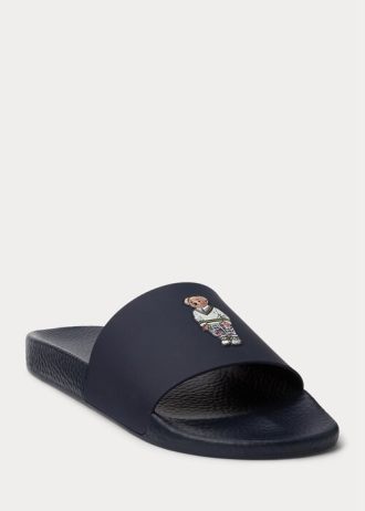 Navy Men’s Ralph Lauren Polo Bear Slippers Navy Men’s Ralph Lauren Polo Bear Slippers