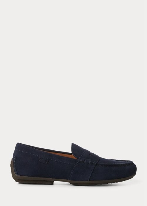 Navy Men’s Ralph Lauren Reynold Suede Driver Casual Shoes Navy Men’s Ralph Lauren Reynold Suede Driver Casual Shoes