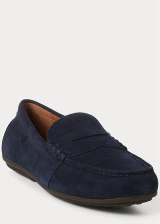Navy Men’s Ralph Lauren Reynold Suede Driver Casual Shoes Navy Men’s Ralph Lauren Reynold Suede Driver Casual Shoes