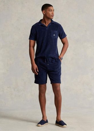 Navy Men’s Ralph Lauren Terry Drawstring Shorts Navy Men’s Ralph Lauren Terry Drawstring Shorts