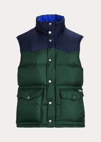 Navy Men’s Ralph Lauren Water-Repellent Down Western Vest