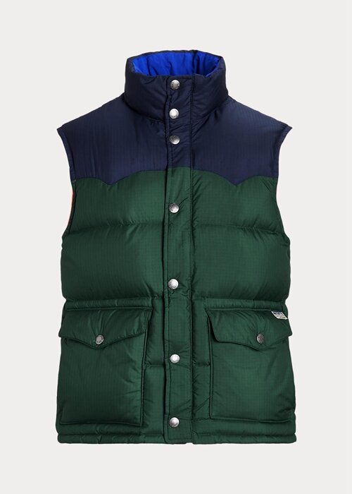 Navy Men’s Ralph Lauren Water-Repellent Down Western Vest Navy Men’s Ralph Lauren Water-Repellent Down Western Vest