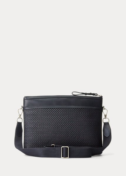 Navy Men’s Ralph Lauren Woven Calfskin Messenger Bags Navy Men’s Ralph Lauren Woven Calfskin Messenger Bags