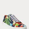 Navy Multicolor Men’s Ralph Lauren Severn Floral Linen Sneakers