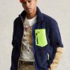 Navy Multicolor Men’s Ralph Lauren Wind-blocking Hybrid   Jackets