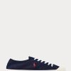 Navy / Red Men’s Ralph Lauren Essence 100 Canvas Cap-Toe Sneakers