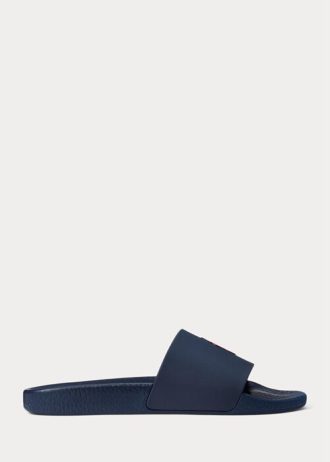 Navy / Red Men’s Ralph Lauren Signature Pony Slippers
