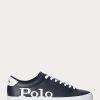 Navy / White Men’s Ralph Lauren Longwood Logo Leather Sneakers Navy / White Men’s Ralph Lauren Longwood Logo Leather Sneakers