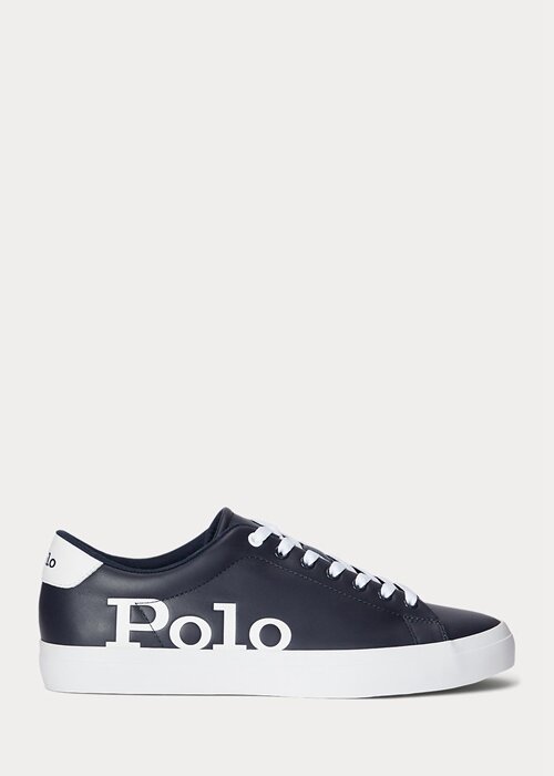 Navy / White Men’s Ralph Lauren Longwood Logo Leather Sneakers Navy / White Men’s Ralph Lauren Longwood Logo Leather Sneakers