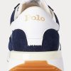 Navy / White Men’s Ralph Lauren Train 89 Suede & Oxford Sneakers