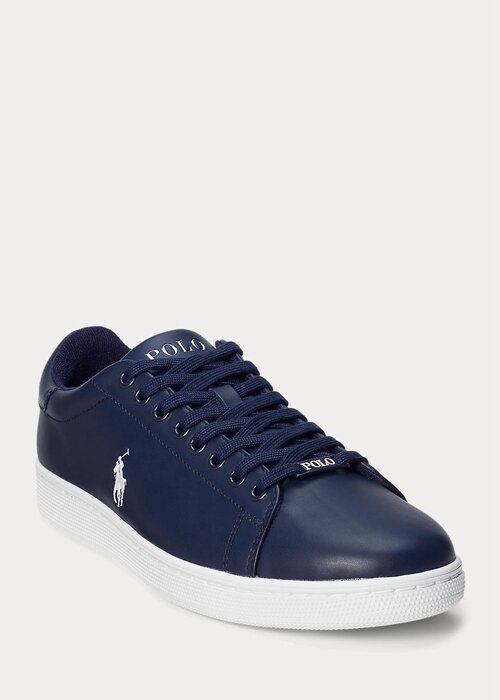 Navy / White Men’s Ralph Lauren Wilton Leather Sneakers Navy / White Men’s Ralph Lauren Wilton Leather Sneakers