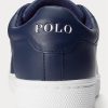 Navy / White Men’s Ralph Lauren Wilton Leather Sneakers Navy / White Men’s Ralph Lauren Wilton Leather Sneakers