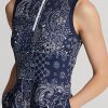 Navy Women’s Ralph Lauren Bandana-Print Paneled Jersey Dress