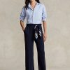 Navy Women’s Ralph Lauren Cady Wide-Leg Trousers Pants Navy Women’s Ralph Lauren Cady Wide-Leg Trousers Pants