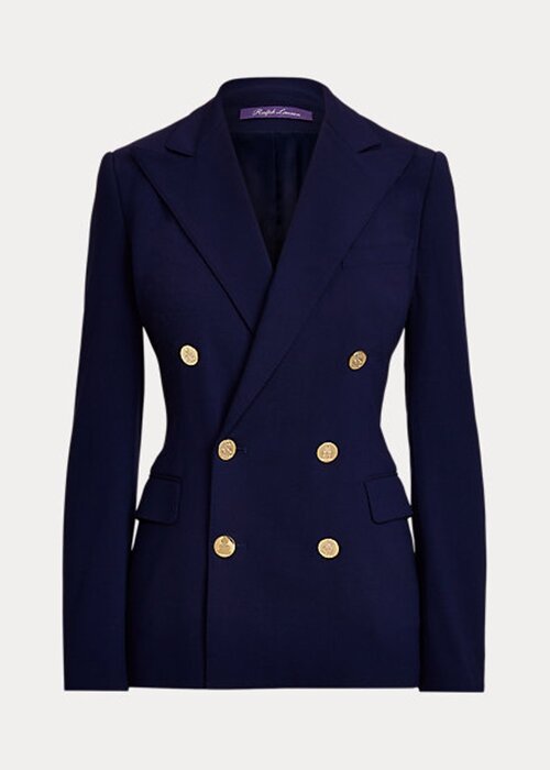 Navy Women’s Ralph Lauren Camden Wool Crepe Jackets Navy Women’s Ralph Lauren Camden Wool Crepe Jackets