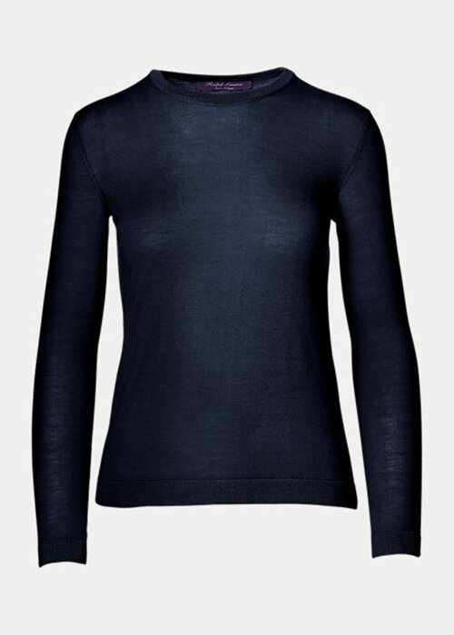Navy Women’s Ralph Lauren Cashmere Crewneck Sweaters Navy Women’s Ralph Lauren Cashmere Crewneck Sweaters