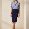 Navy Women’s Ralph Lauren Cindy Stretch Wool Crepe Skirts