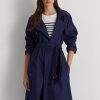 Navy Women’s Ralph Lauren Cotton-blend Twill Coats Navy Women’s Ralph Lauren Cotton-blend Twill Coats