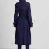 Navy Women’s Ralph Lauren Cotton-blend Twill Coats Navy Women’s Ralph Lauren Cotton-blend Twill Coats