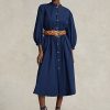 Navy Women’s Ralph Lauren Cotton Broadcloth Dress