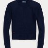 Navy Women’s Ralph Lauren Cotton Crewneck Sweaters