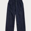 Navy Women’s Ralph Lauren Cotton-linen Denim Wide-legs  Pants