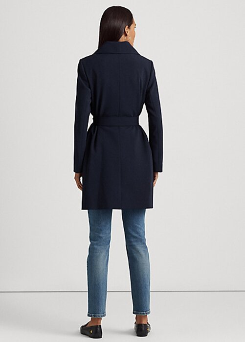 Navy Women’s Ralph Lauren Crepe Wrap Coats Navy Women’s Ralph Lauren Crepe Wrap Coats