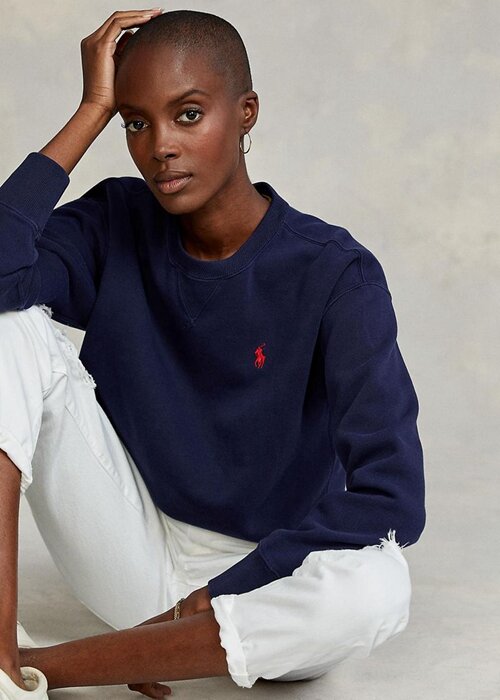 Navy Women’s Ralph Lauren Fleece Pullover Sweatshirts Navy Women’s Ralph Lauren Fleece Pullover Sweatshirts