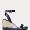 Navy Women’s Ralph Lauren Hilarie Leather Espadrille