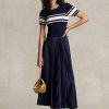 Navy Women’s Ralph Lauren Hybrid-Pleated Dress Navy Women’s Ralph Lauren Hybrid-Pleated Dress