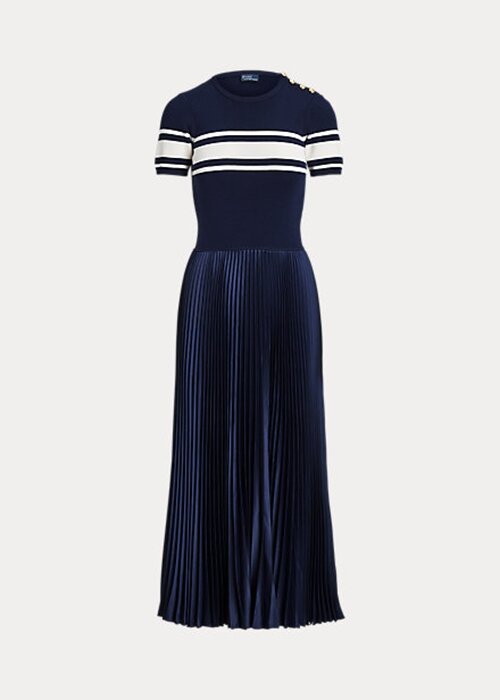Navy Women’s Ralph Lauren Hybrid-Pleated Dress Navy Women’s Ralph Lauren Hybrid-Pleated Dress