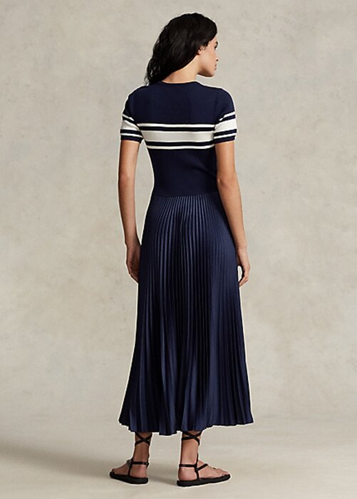 Navy Women’s Ralph Lauren Hybrid-Pleated Dress Navy Women’s Ralph Lauren Hybrid-Pleated Dress