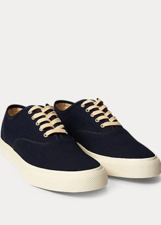 Navy Women’s Ralph Lauren Indigo Canvas Sneakers