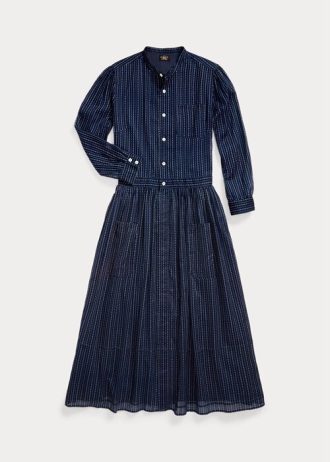 Navy Women’s Ralph Lauren Indigo Cotton Voiledress Dress