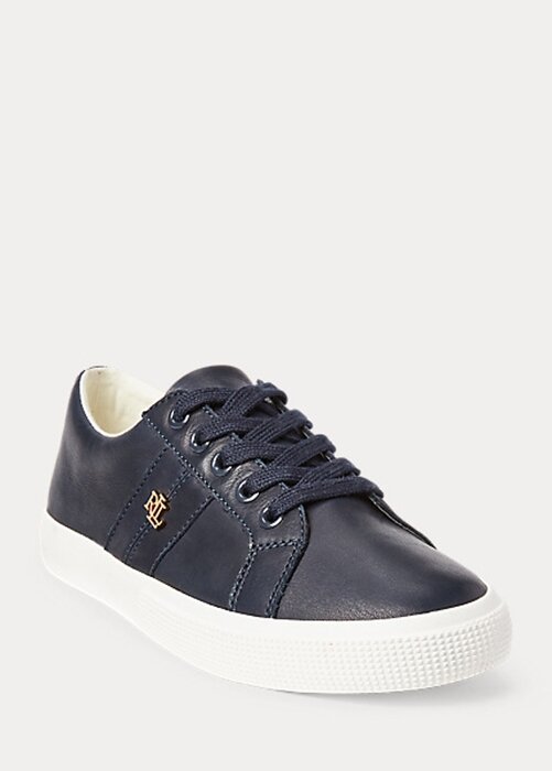 Navy Women’s Ralph Lauren Janson II Nappa Leather Sneakers Navy Women’s Ralph Lauren Janson II Nappa Leather Sneakers
