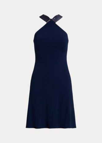 Navy Women’s Ralph Lauren Jinett Jersey Halter Day Dress
