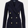 Navy Women’s Ralph Lauren Knit Double-Breasted Blazers Navy Women’s Ralph Lauren Knit Double-Breasted Blazers
