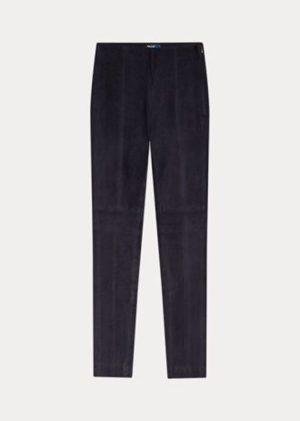 Navy Women’s Ralph Lauren Lambskin Suede Leggings