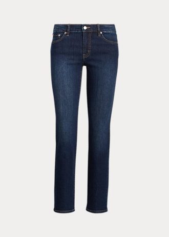 Navy Women’s Ralph Lauren Low-Rise Straight Curvy Jeans