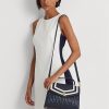 Navy Women’s Ralph Lauren Nappa Leather Medium Farrah Satchel Bags