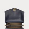 Navy Women’s Ralph Lauren Nappa Leather Medium Farrah Satchel Bags