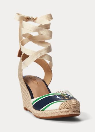 Navy Women’s Ralph Lauren Paislee Canvas Espadrille