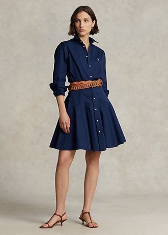 Navy Women’s Ralph Lauren Paneled Dress