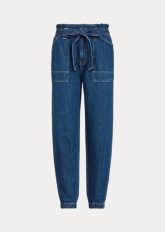 Navy Women’s Ralph Lauren Paperbag Jogger Jeans
