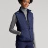 Navy Women’s Ralph Lauren Quilted-Front Hybrid Full-Zip Vest Navy Women’s Ralph Lauren Quilted-Front Hybrid Full-Zip Vest