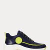 Navy Women’s Ralph Lauren Reaghan Leather & Suede Sneakers