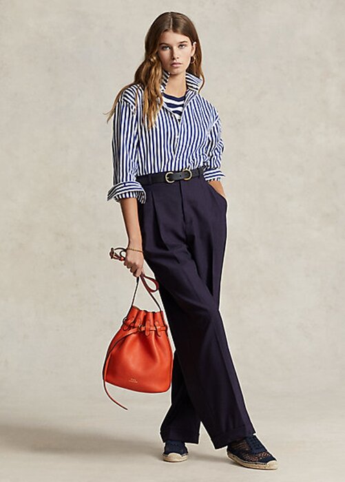 Navy Women’s Ralph Lauren Straight-Leg Wool-Blend Pants Navy Women’s Ralph Lauren Straight-Leg Wool-Blend Pants